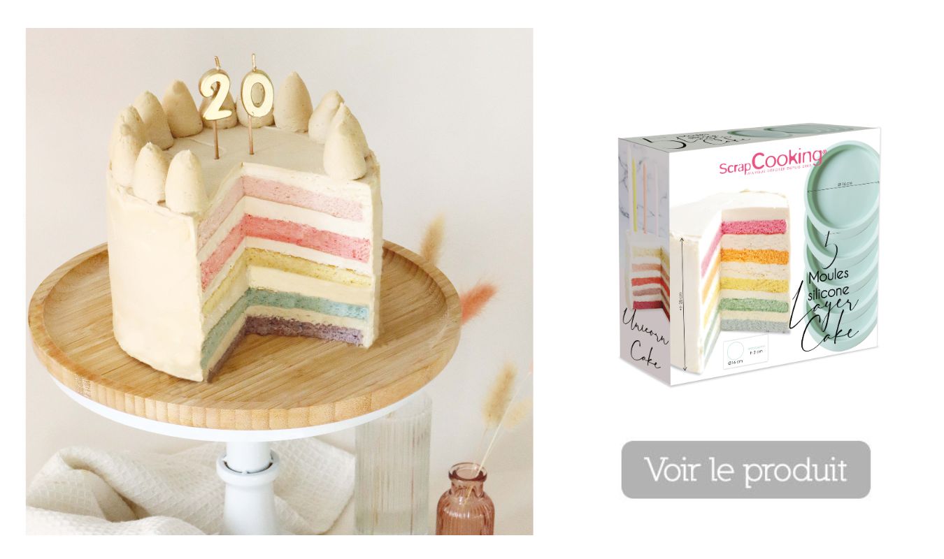 Moule à layer cake Rainbow Cake - ScrapCooking